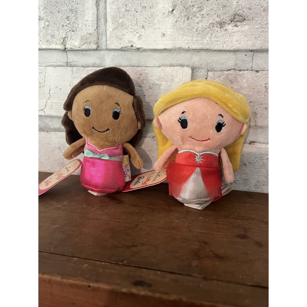 Hallmark Itty Bittys Pair Of Barbies Holiday Barbie Red Dress Pink New wTags - Picture 1 of 7